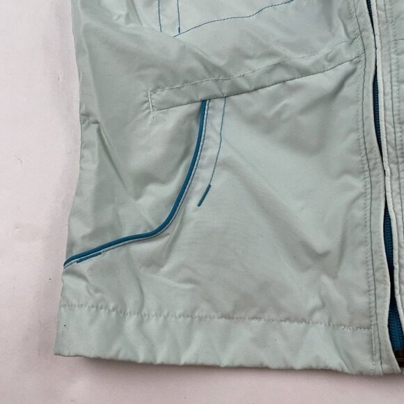 Columbia Hooded Windbreaker Youth Girls (7-8) Nylon Shell Mesh Lining Green - Picture 10 of 14